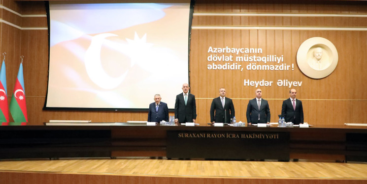 Oktyabrın 15-də Suraxanı Rayon İcra Hakimiyyətində Azərbaycan Respublikasının Prezidenti cənab İlham Əliyevin Yeni Azərbaycan Partiyasının VIII Qurultayındakı nitqindən irəli gələn vəzifələrə  həsr olunmuş müşavirə keçirilib